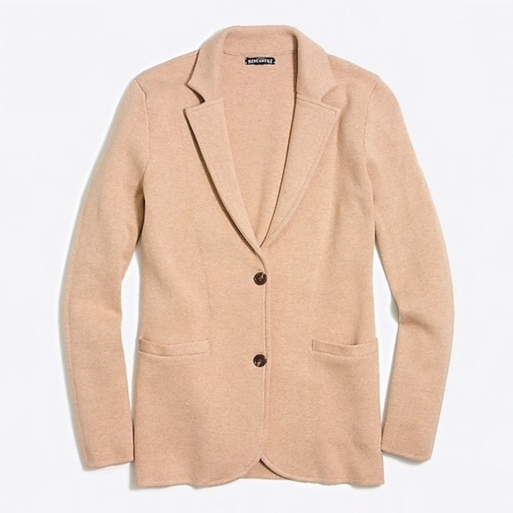 🧥 J.Crew Heather Khaki Camel Sweater Blazer 🧥